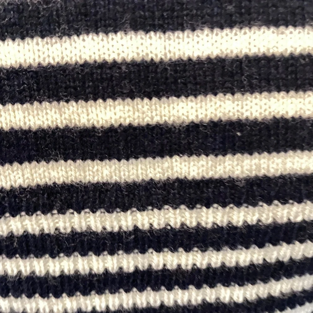 J Crew Fair Isle Striped Sweater-Midnight BlueWhite/Multi-Large. NWT - Picture 5 of 5
